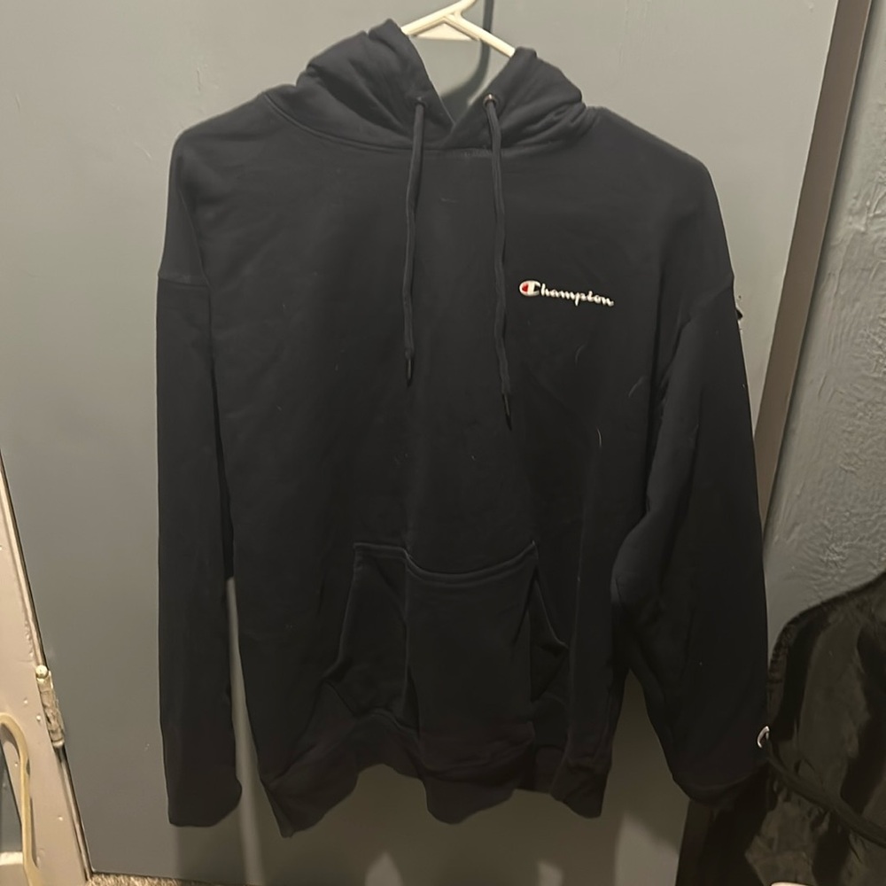 Black champion hoodie